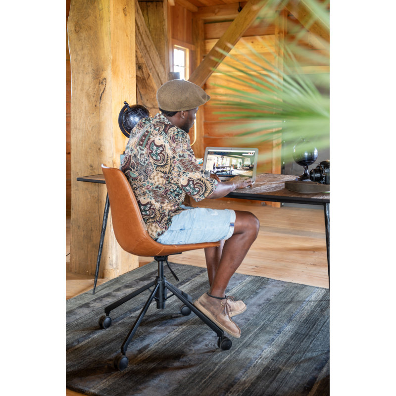 Swivel Task Chair, Brown