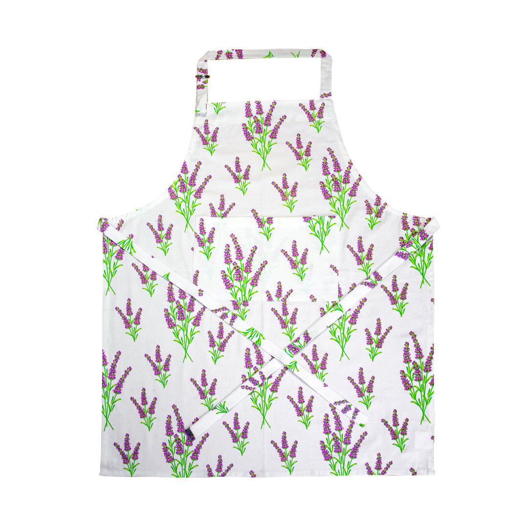 Maxime Floral Cotton Bib Apron August Grove®