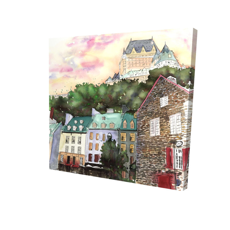 Toile Château Frontenac | Décor de cuisine brun