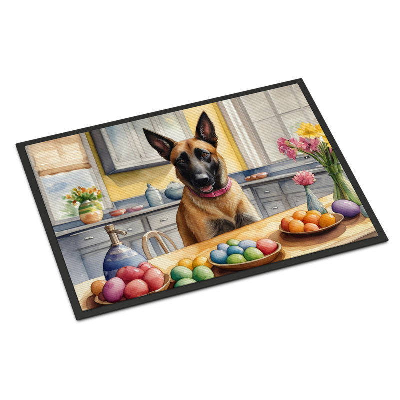 Paillasson décoration Malinois, L 24 po x L 36 po