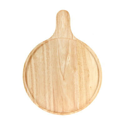 Aesthetic Round Serving Platter Kitchen Rubber Brown Tree Wood Pizza Paddle -  Loon Peak®, 3A529E8941274562BDFC500F04293F5C
