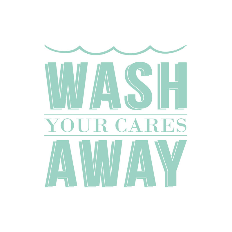 Wash Away Teal - Wrapped Canvas Print, 51cm H x 51cm W x 3.8cm D