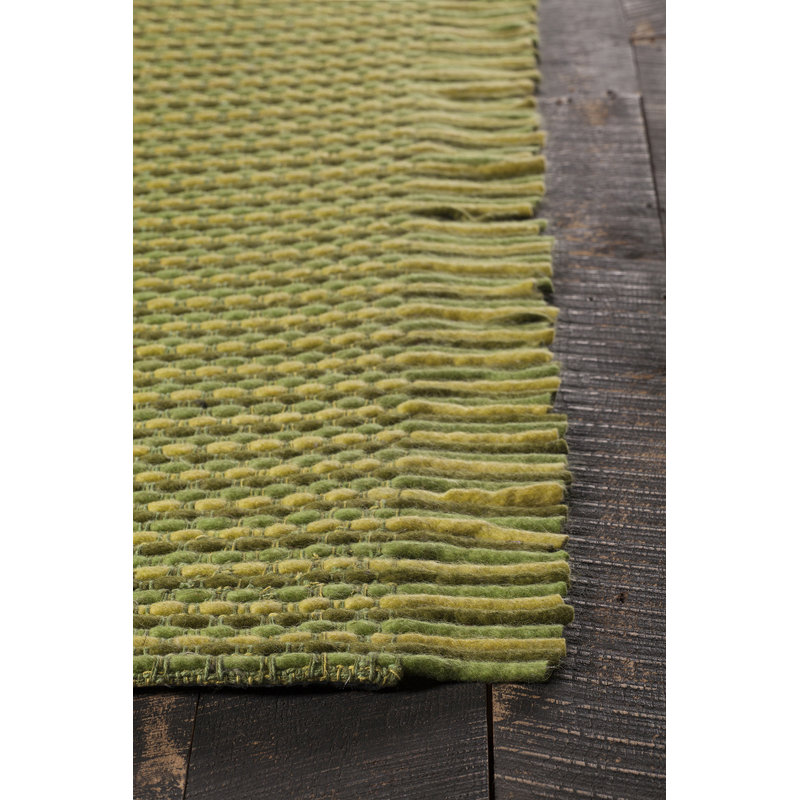 Adaline Hand-Woven Green Area Rug, 5' x 7'6"