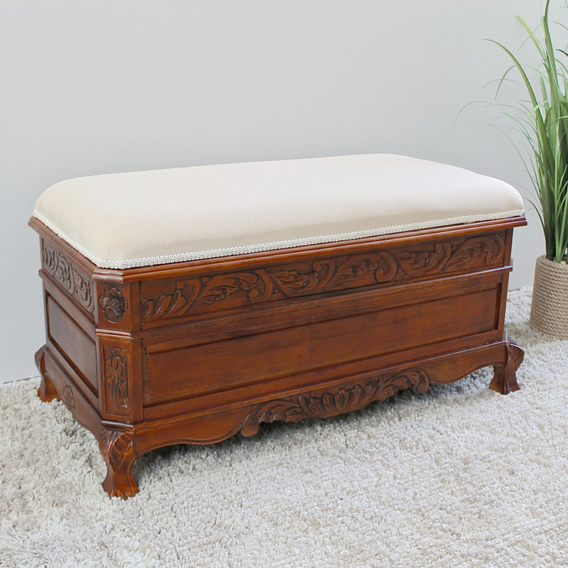 Aimiejit Polyester Blend Upholstered Storage Bench