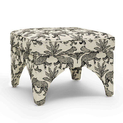 Leopard Jacquard Ottoman