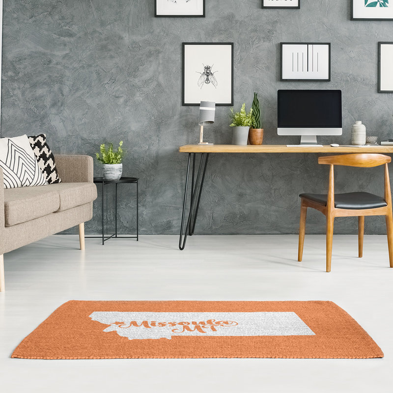 Tapis zone orange montana Missoula, Rectangle 5 pi x 7 pi