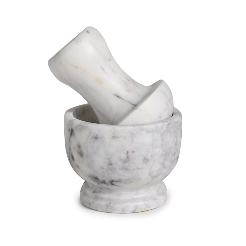 Ensemble de mortier et pilon Gromwell Lady Marble Mushroom