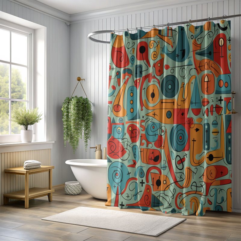 Rideau de douche Iardella, H 74 po x l 71 po