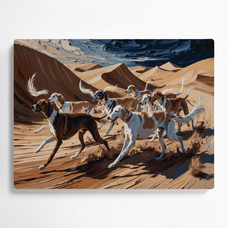 Chiens, art mural brun en métal, H 11 po x l 14 po