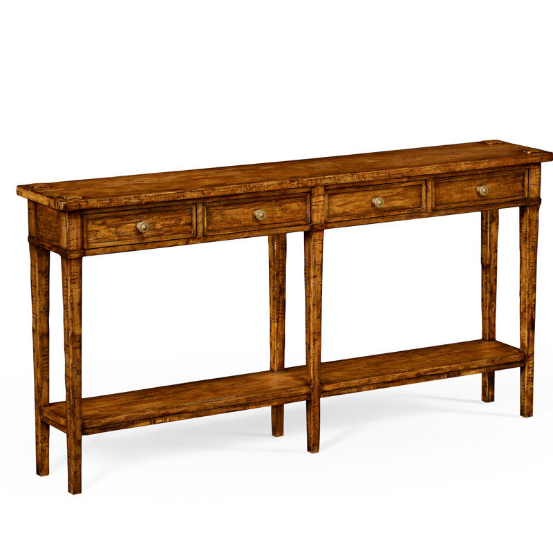 Console en bois massif Casuellement Country, Noyer maison de campagne