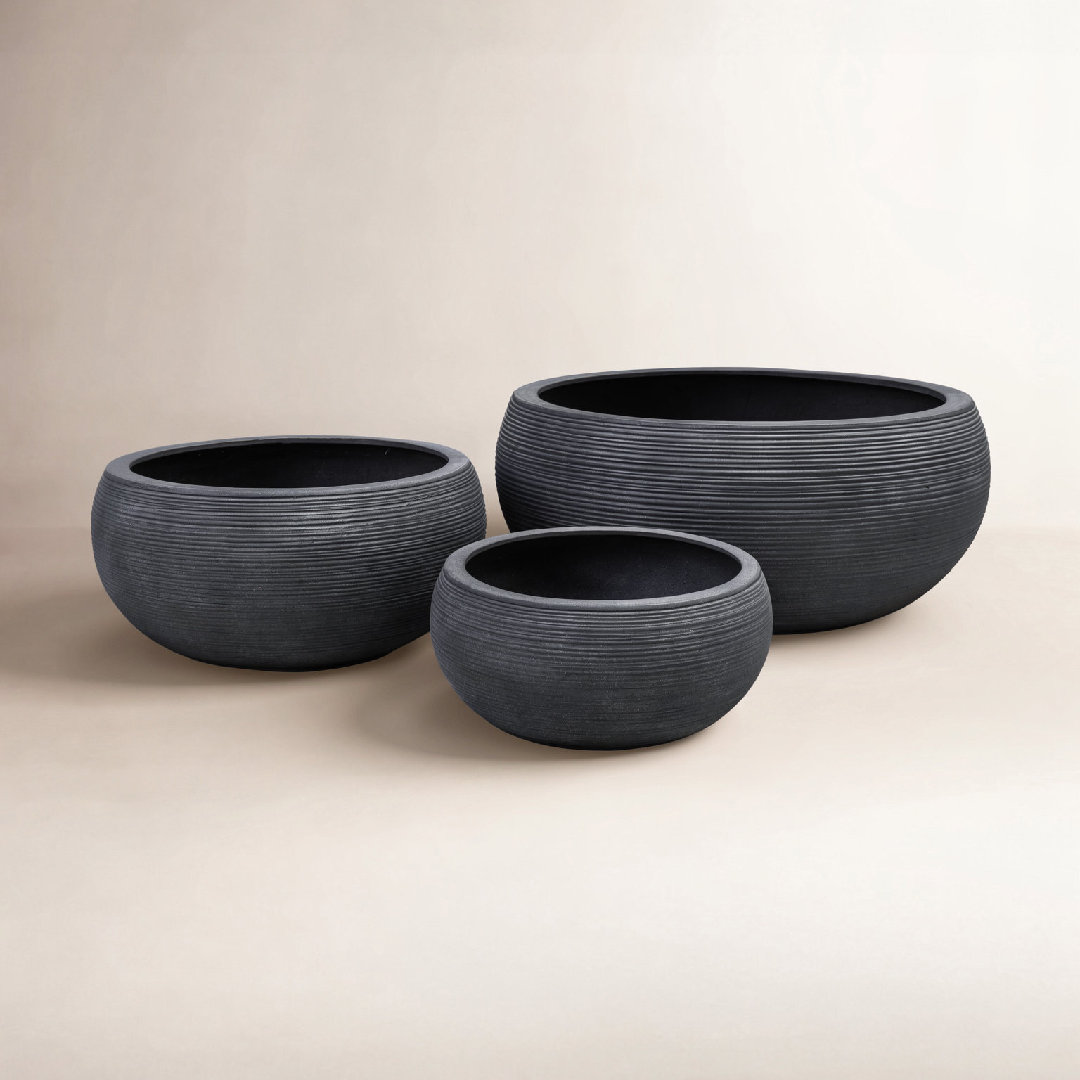 Exton Pot Planter, 7" H x 15.75" W x 15.75" D, Lead Lite