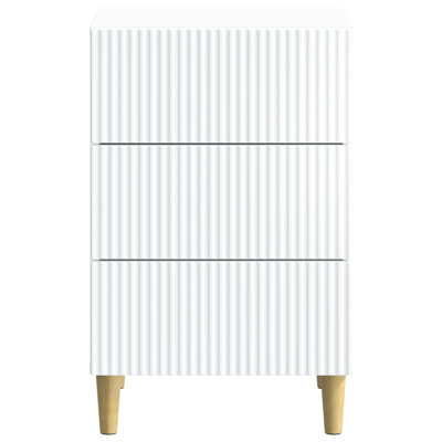 43cm W Engineered Wood Bedside Table
