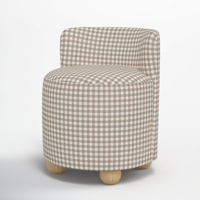 Andi Vanity Chair, Classic Gingham Tan