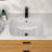 Contemporary White Ceramic Undermount Rectangular Bathroom Sink with Overflow Drain Opening