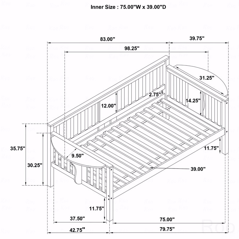 Twin Daybed With Drop-Down Table