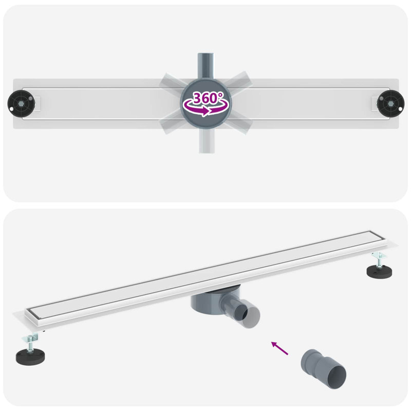  Shower Drain Height Adjustable Stainless Steel 304 Bathroom Fixture