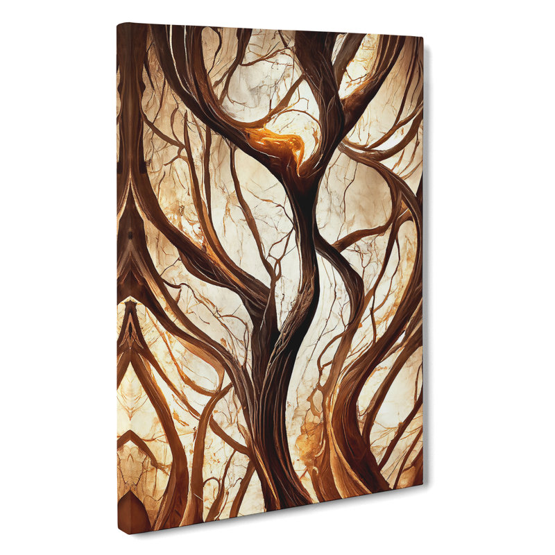 Abstract Autumn Tree No.1 - Wrapped Canvas, 50cm H x 35cm W x 3cm D