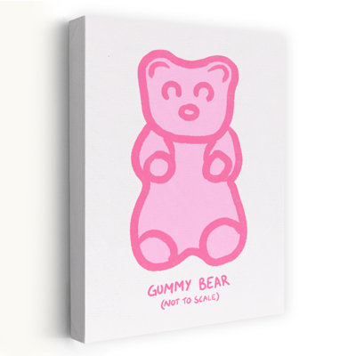 Gummy Bear Minimalist Playful Bear Wall Art Print