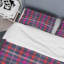 Tartan à carreaux mauves - Ensemble de housse de couette abstrait - Microfibre de polyester-861884905