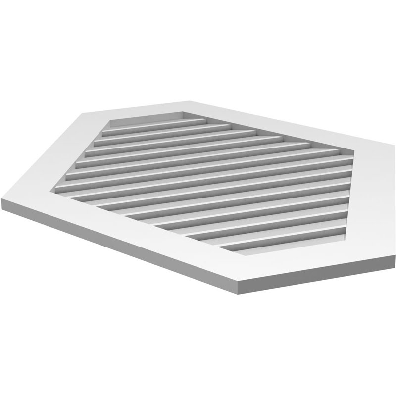 Évent horizontal fonctionnel à pignon en uréthane à surface horizontale Signature, H 42 po x l 36 po x P 1 po