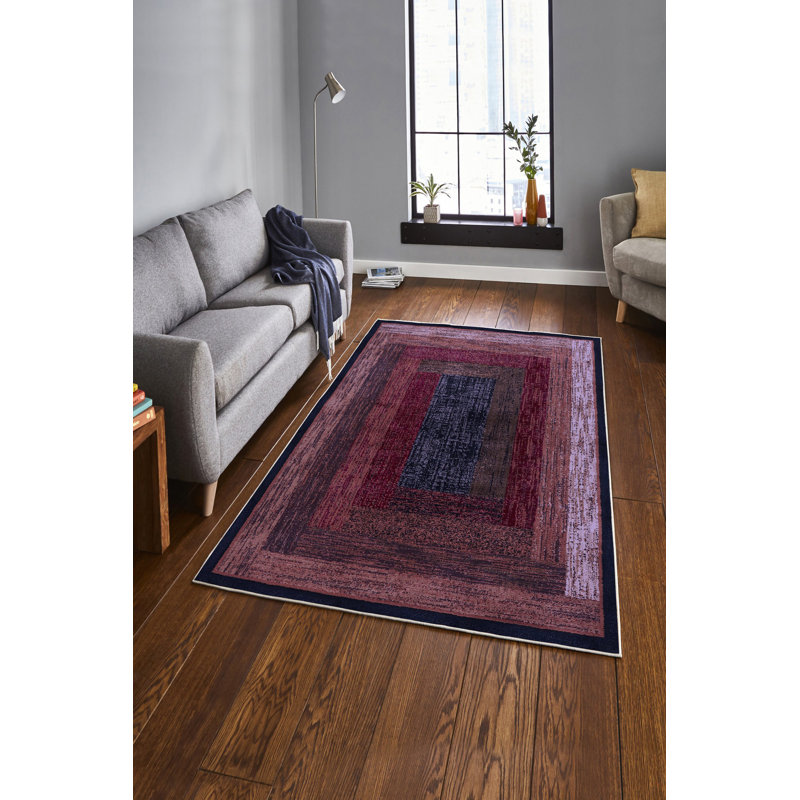 Eco-Friendly Non-Slip Area Rug, 4.6 x 7.2 Feet | 100% Polyester, Antibacterial, Machine Washable | 650 g/m², 0.16 in Pile Height, Digital Print | Perfect for Living Room, Bedroom, and High-Traffic Areas