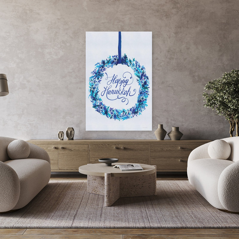 Hiver Hanoukka, art contemporain hivernal, H 48 po x l 32 po