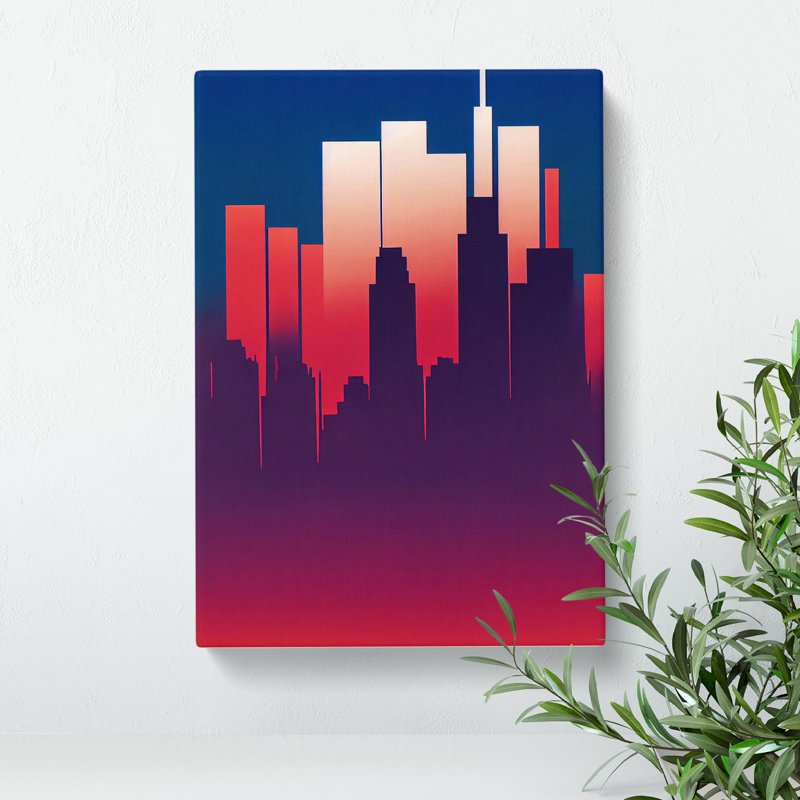 A Placid City Skyline - Print, Wrapped Canvas, 50cm H x 35cm W x 3cm D, No Matte