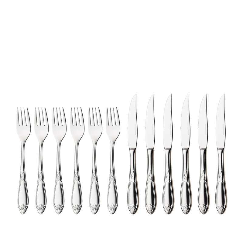 12-tlg. Steakbesteck-Set aus 18/10 Edelstahl  für 6 Personen Nina