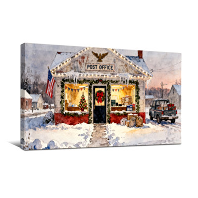 Christmas Winter Post Office Christmas Scene