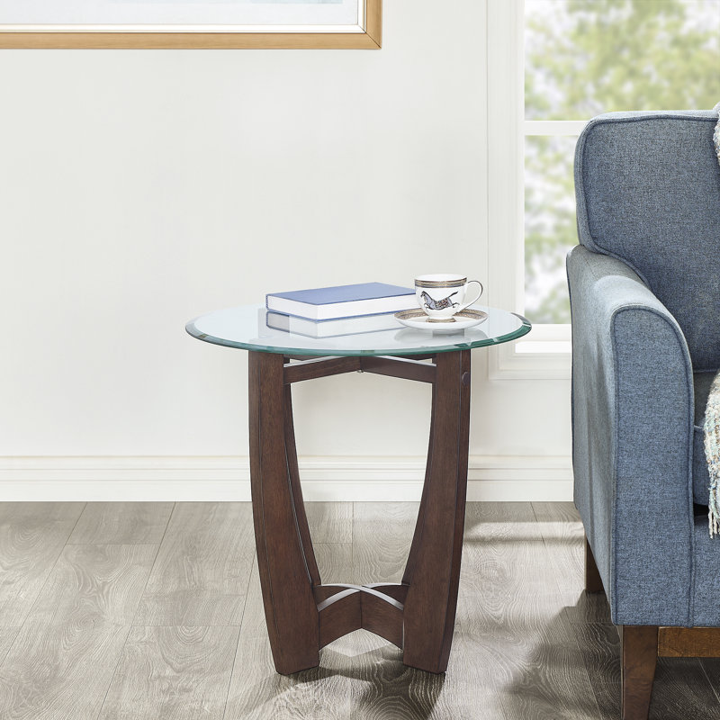 Table basse ronde en verre