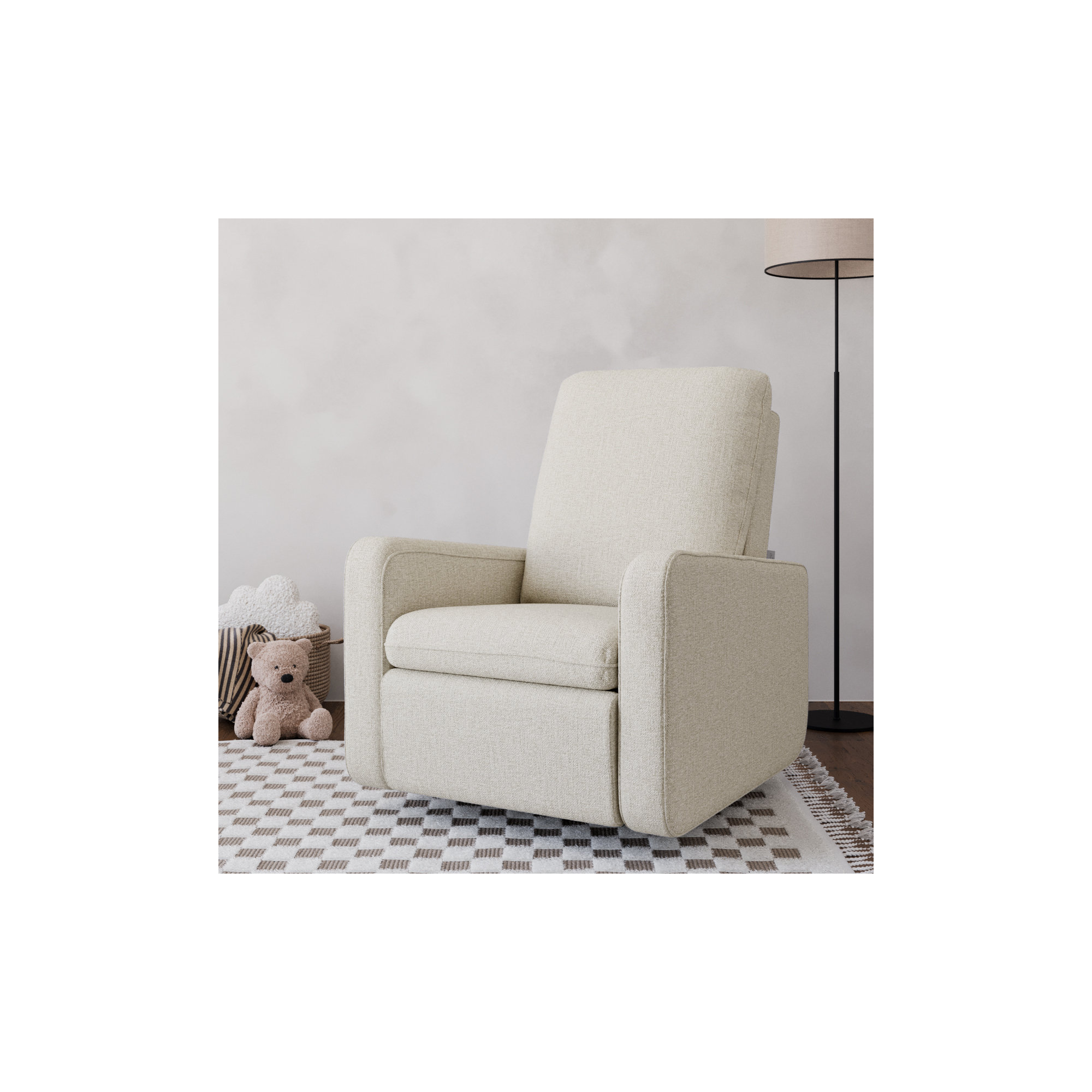 Teddi Power Recliner With USB, Dune Basketweave