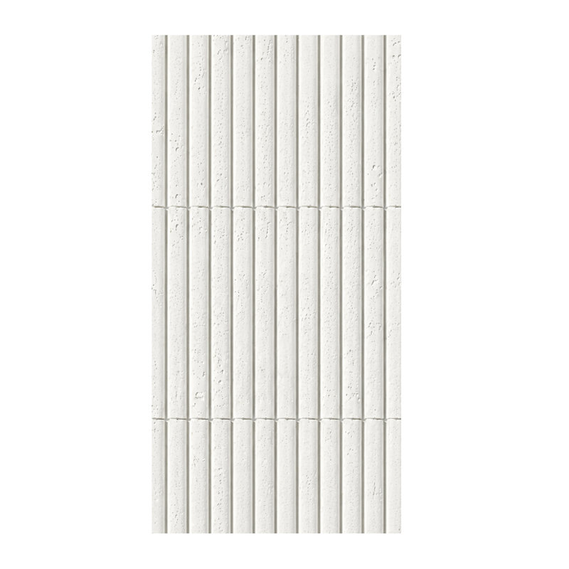 Flexible Stone Panel Bamboo Travertine Effect Beige Lightweight Wall Cladding 600x1200mm - Pack of 2