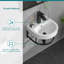 16"L x 14"W Wall Mount Bathroom Sink Ceramic Oval Console Bathroom Sink with Basin Faucet and Bracket Base