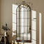 Niclaus Metal Arch Decorative Wall Mirror with Window Panels-383099591