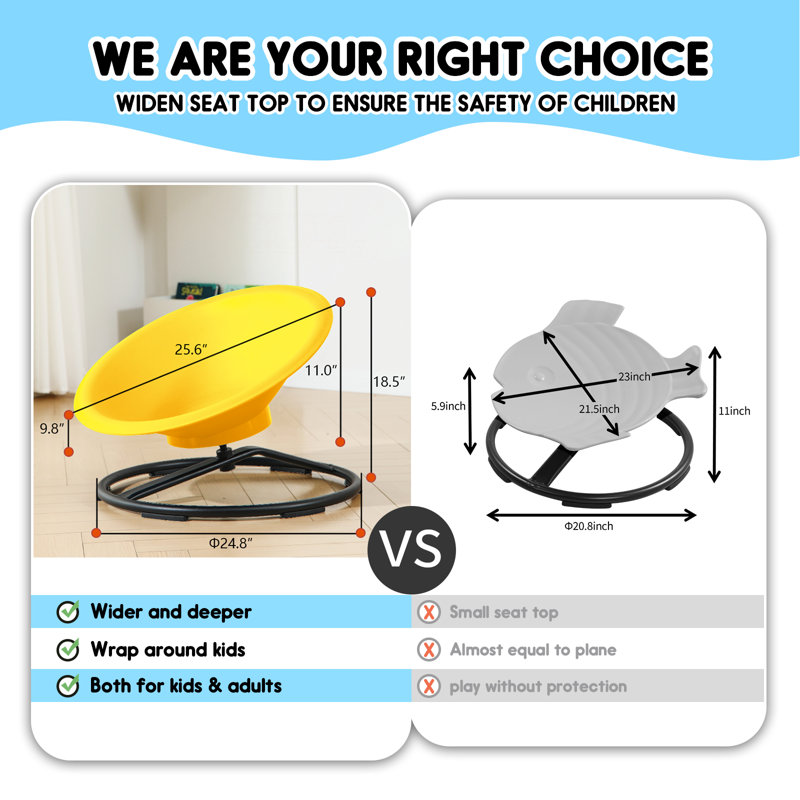 Spinning Chair for Autistic Kids, Sit and Spin Autism Toys for Age 3+, Sensory Swivel Chair Enhancing Motor Skills, Sensory Toys for Kids with Autism