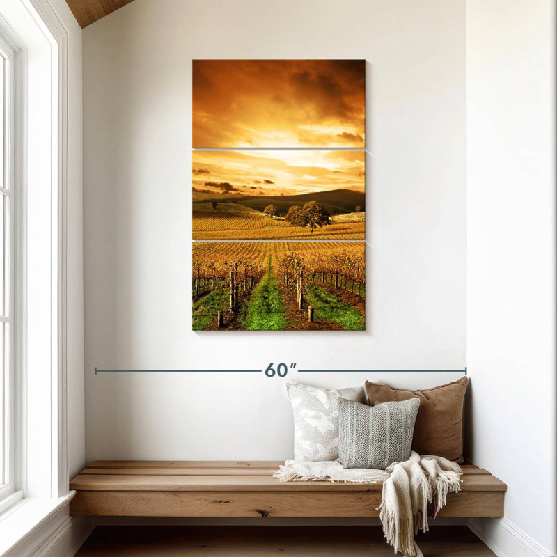 Alvord Autumn Sunset Vineyard, H 45 po x l 28 po