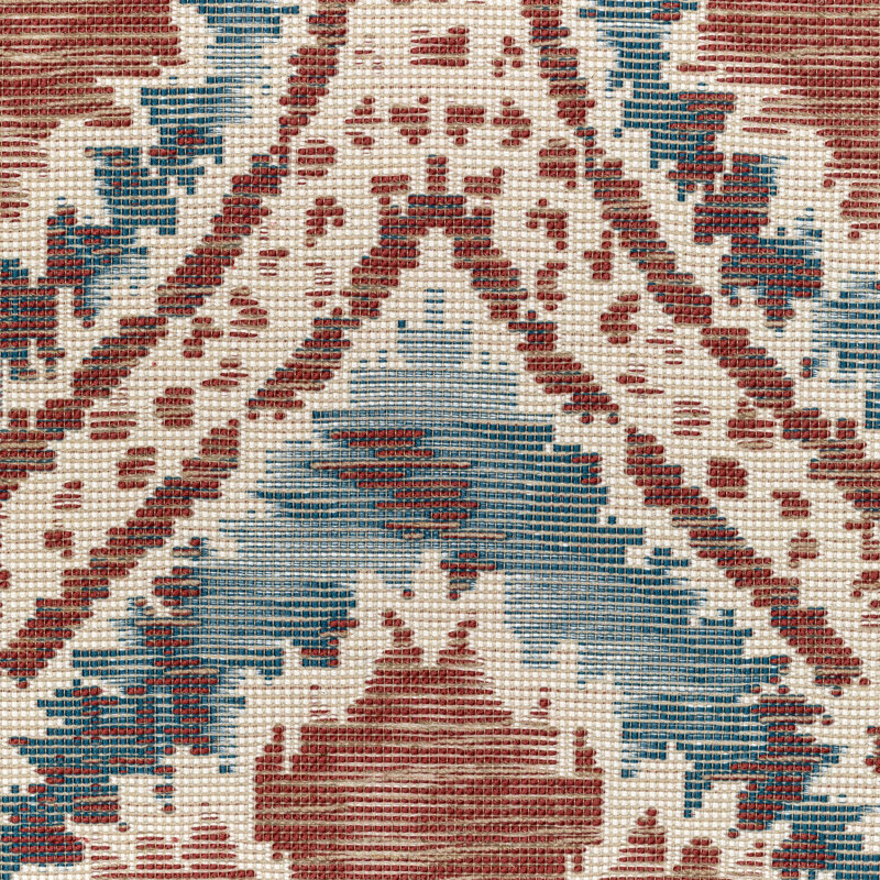 Triana Seville Weave Fabric, Denim/Brick