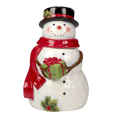 Santa's Cookies Glass Cookie Jar ~ Made in the USA