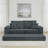 Boneless L-Shaped Sofa with Removable Ottoman, Deep Seat and Throw Pillows-1226718697