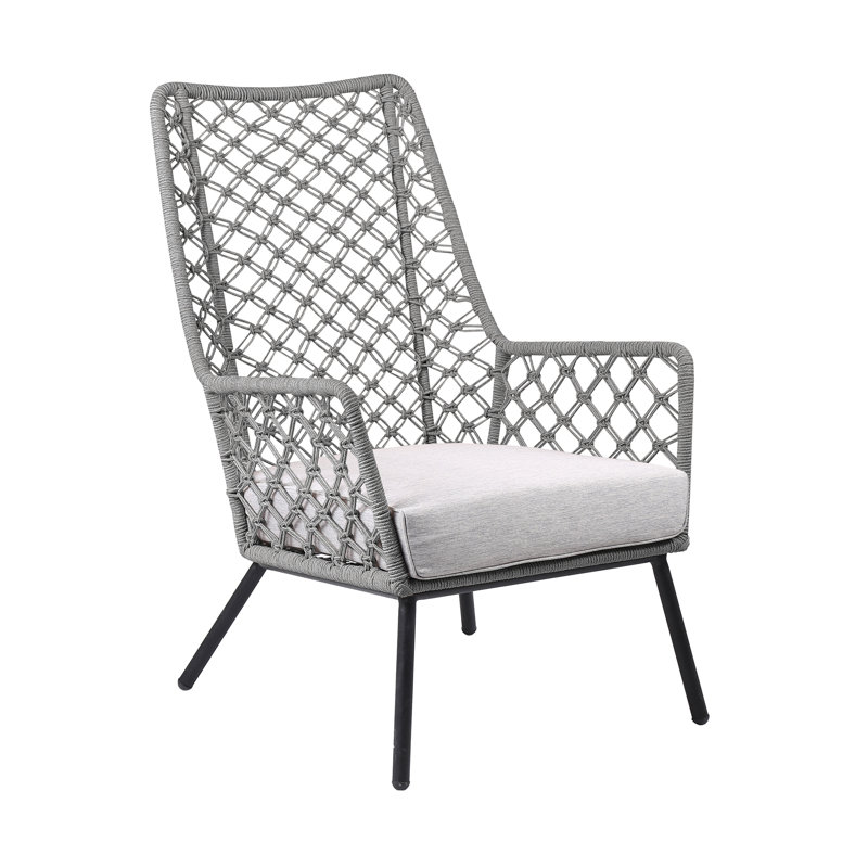 Méridienne de patio en acier durable, design gris moderne pour la maison et le jardin