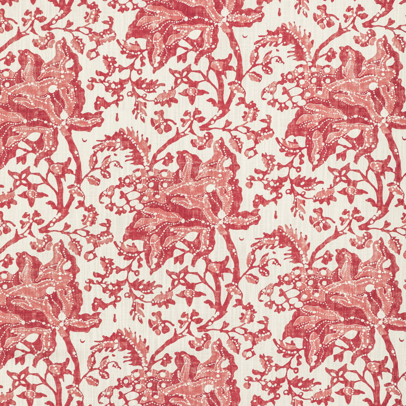 Manoir Weymouth Cotton Blend Performance Fabric, Red
