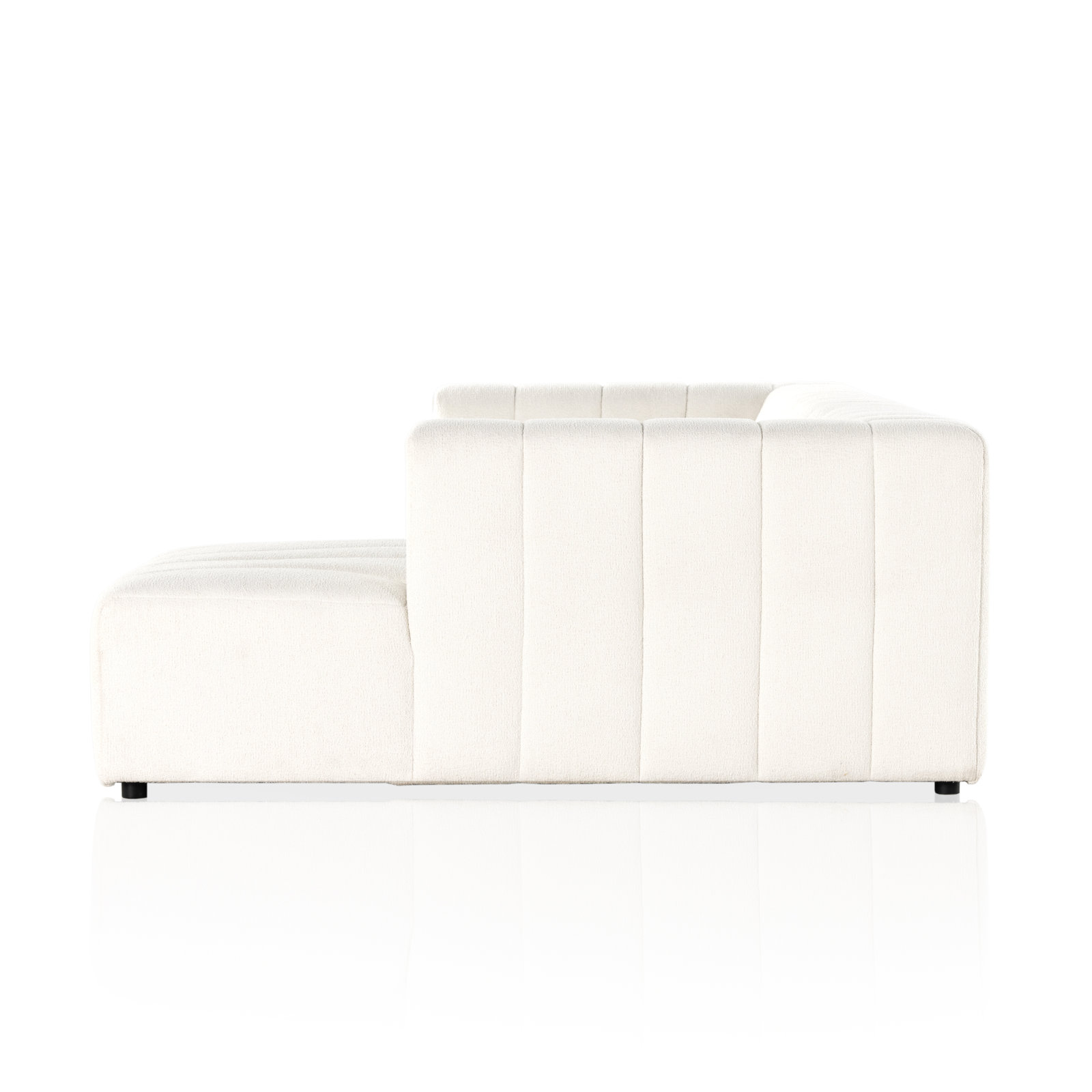 Bowry Modular Upholstered Chaise L-Sectional, Right Hand Facing, Fayette Cloud Polyester, Graphite