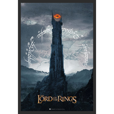 Plexi "Le seigneur des anneaux - Tour Sauron" sur papier