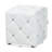 Mikhela Square Shaped Faux Leather Ottoman in White, 13.5'' H X 13.5'' W X 13.5'' D-28849190