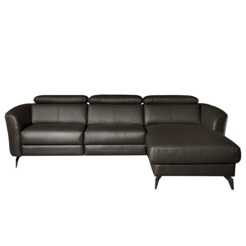Hales 3 Seater Corner Sofa , Right Hand Facing, Dark Brown