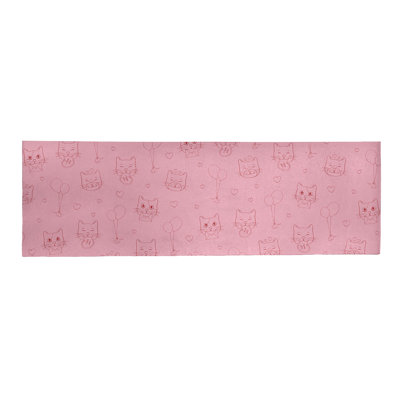 Tapis zone rose fait main