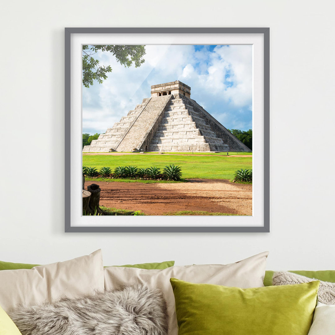 Gerahmtes Poster El Castillo Pyramid