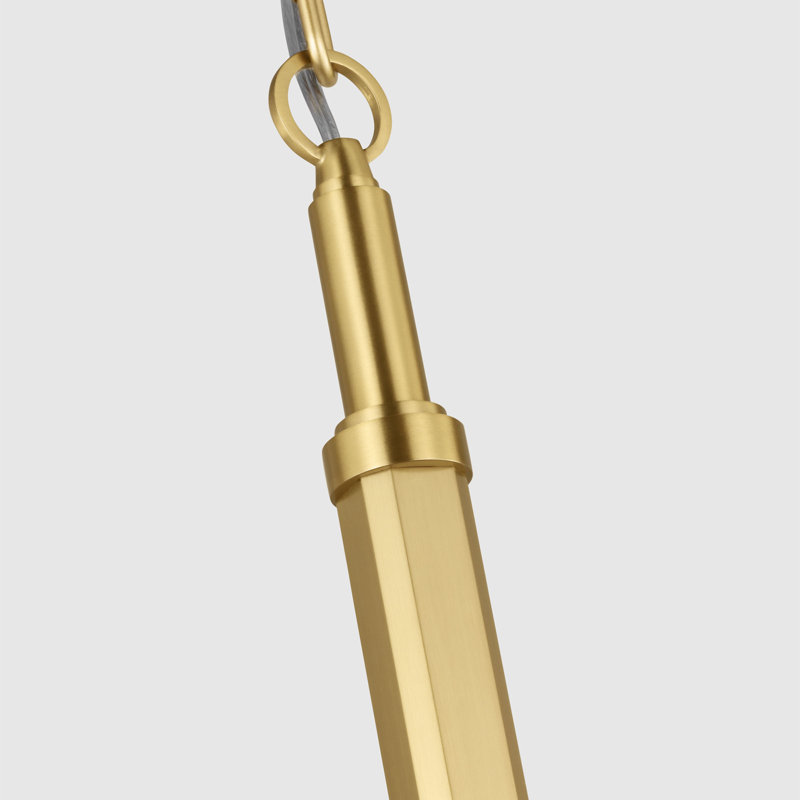 Thomas O'Brien Coughlin 4 Light Dining Room Chandelier With White Linen Shade, 23.5" H x 27" W x 27" D, Burnished Brass