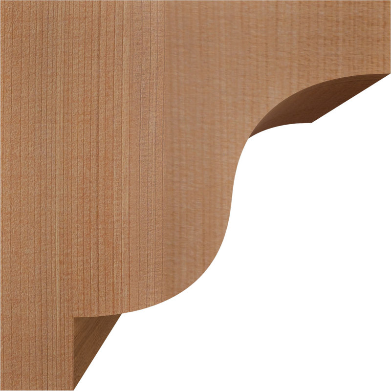 Newport Corbel, H 6 po x l 3,5 po x P 6 po, Cèdre rouge, Lisse