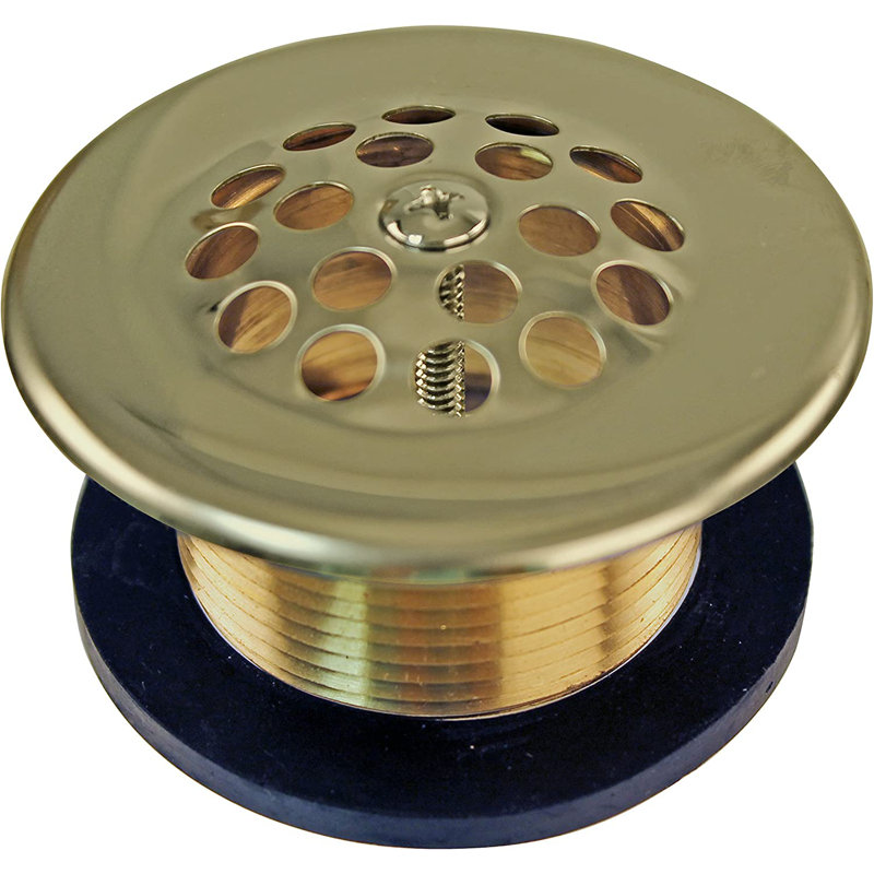 Crépine de baignoire à filet grossier de 1-1 / 2 po Westbrass, Laiton poli